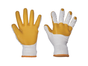 YELLOWHAMMER rukavice úplet pes/ba +povrstvené latexem