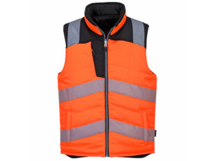 PW374-Oboustranná vesta PW3 Hi-Vis oranžová/černá