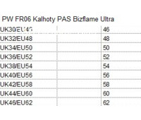 PW FR06 Kalhoty_prevod velikostí