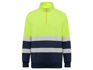 Roly SPICA mikina Reflex kr. zip žlutá/navy 4XL