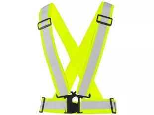 CXS CROSS BELT Reflexní kříž žlutý - elastický