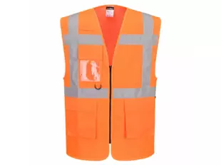 PW ES376 ES1 Essential Hi-Vis Mesh Executive vesta oranžová